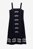 Robe Longue Marguerite - Marine