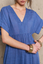 Robe Longue Candice - Indigo