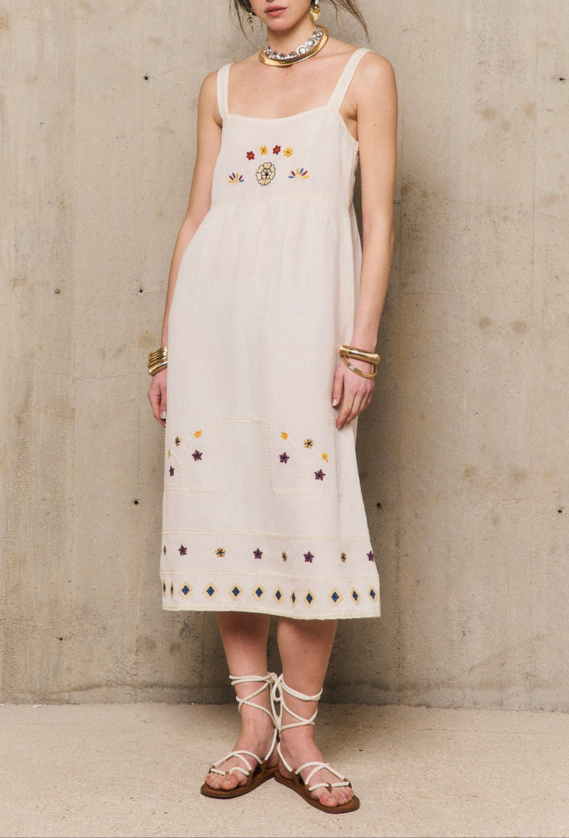 Robe Bretelle Loraine - Ecru