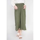 Pantalones cropped - Caqui