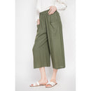 Pantalones cropped - Caqui