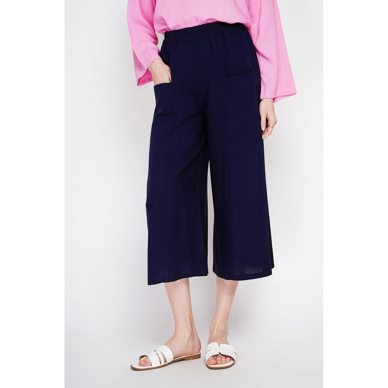 Pantalón cropped - Azul marino