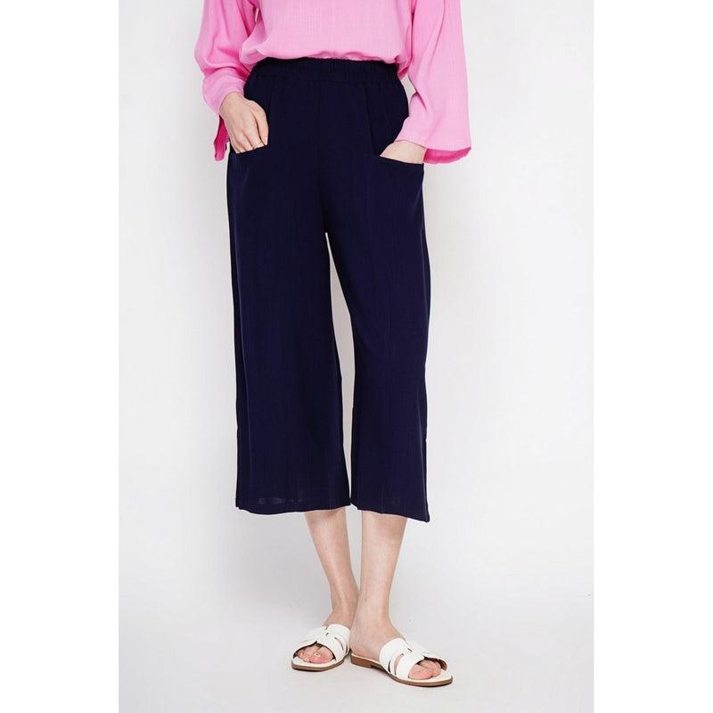 Pantalón cropped - Azul marino