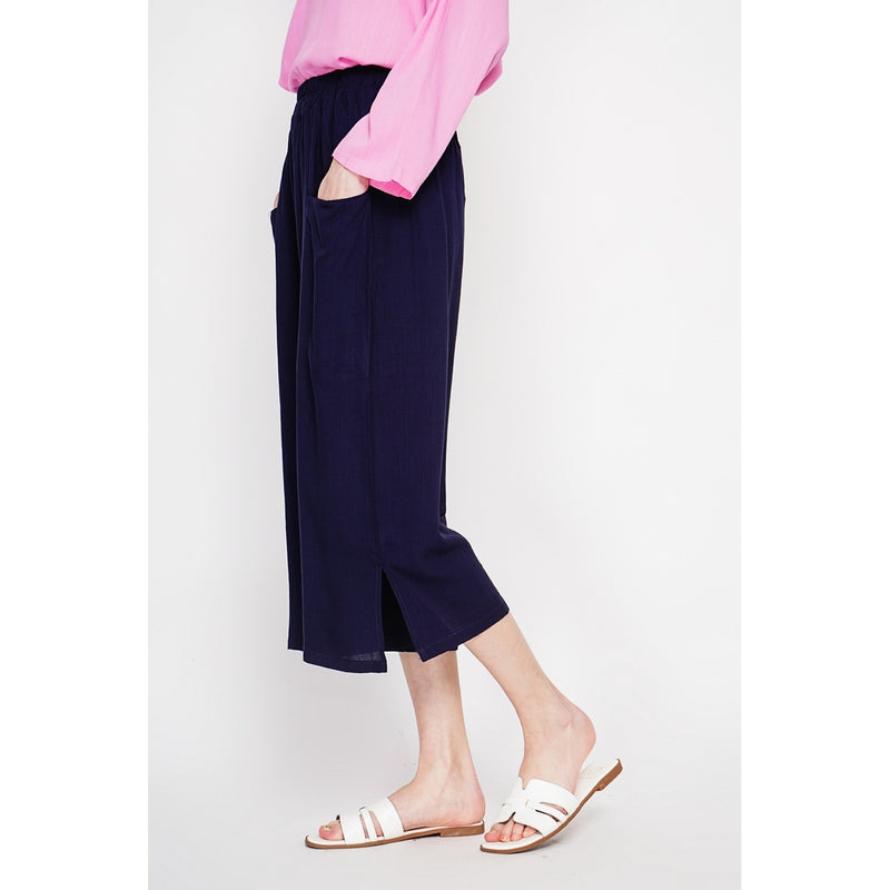 Pantalón cropped - Azul marino