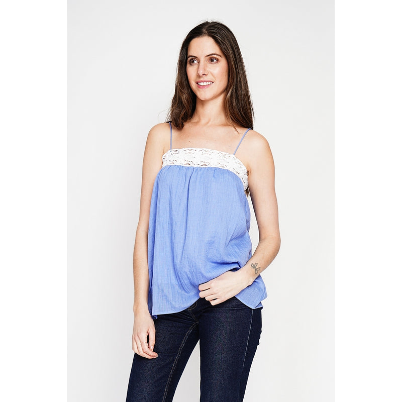 Top con tirantes - Azul
