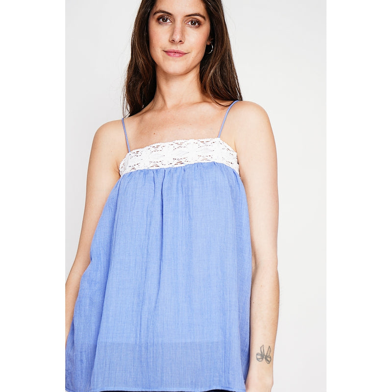Top con tirantes - Azul