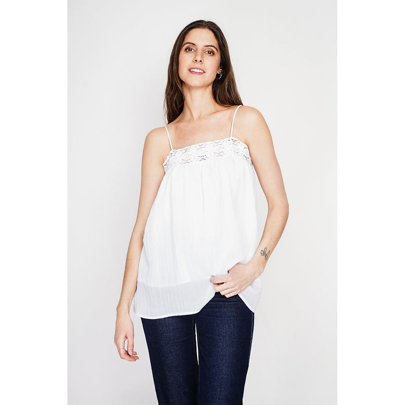 Top con tirantes - Blanco