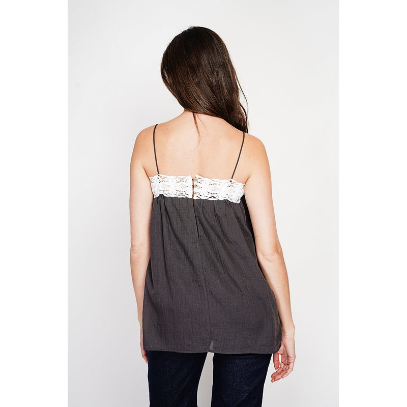Top con tirantes - Negro