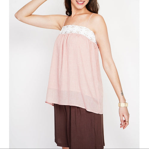 Top Bretelle - Rose Opaline