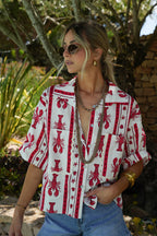 Chemise Imprimée Ulysse - Rouge