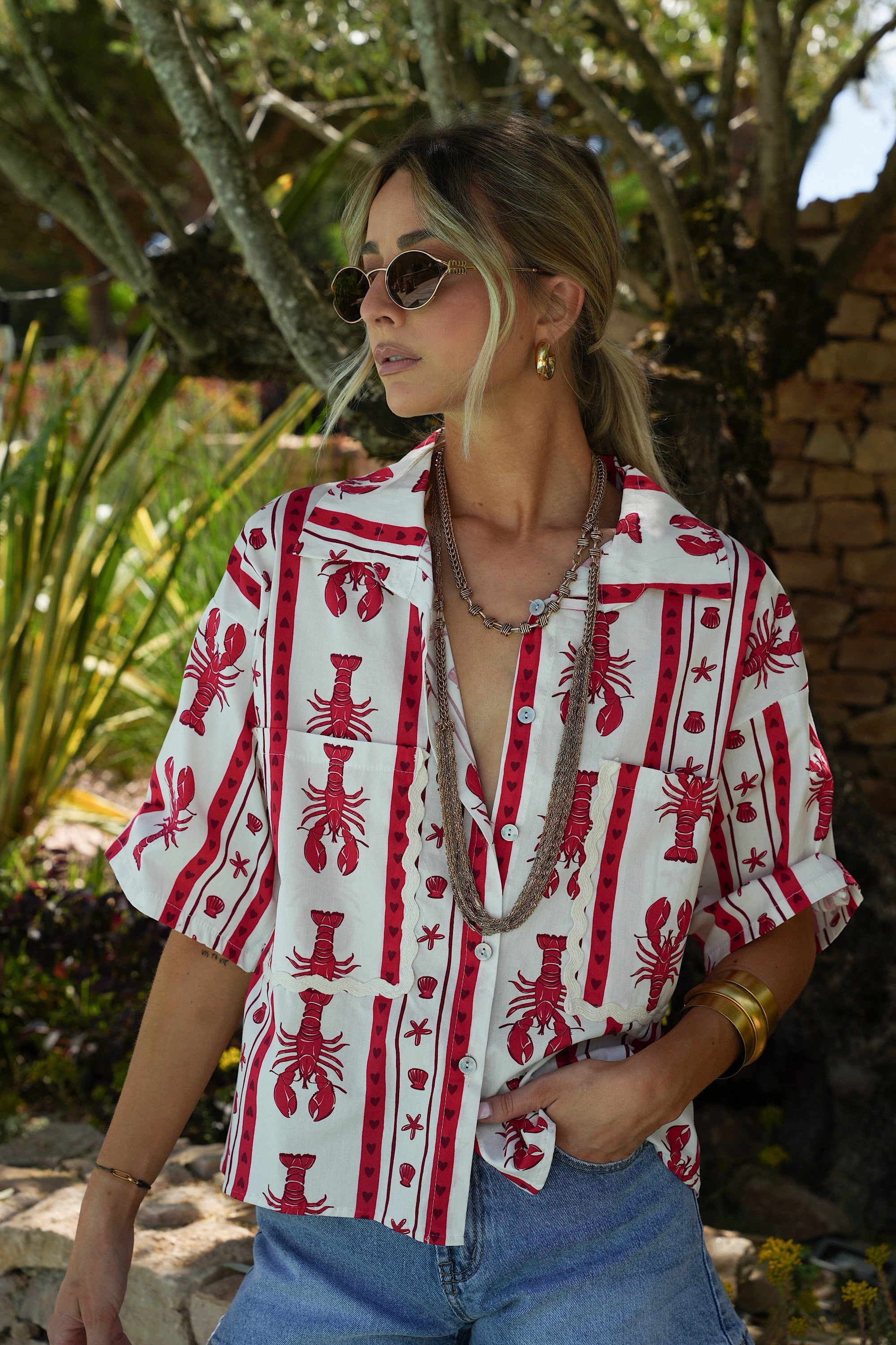 Chemise Imprimée Ulysse - Rouge