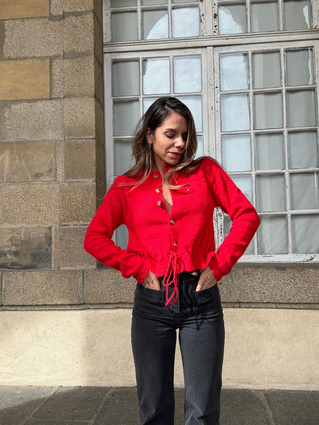 Cárdigan Emma rojo
