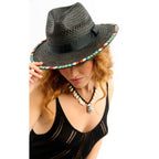 Sacs et Accessoires Chapeau de Paille Fyan - Noir
