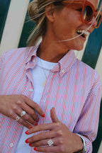 Mathilde Stripe Shirt Red/Parma