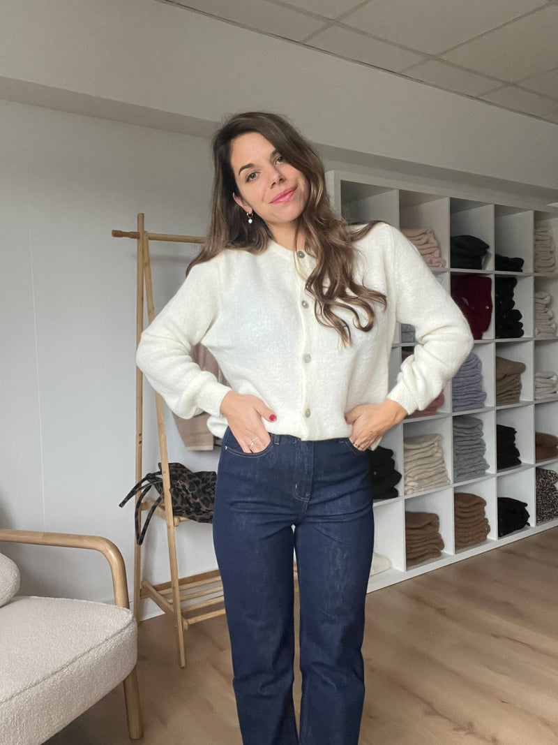 Vaqueros rectos crudos Solange