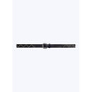 Studded Cowhide Leather Belt - Black