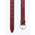 Fursac - Studded Cowhide Leather Belt - Red