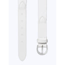 Woven Belt In Cotton And Leather - White