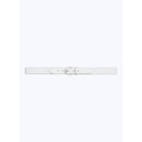 Woven Belt In Cotton And Leather - White