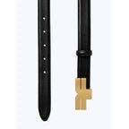 Leather Belt With Buckle Black