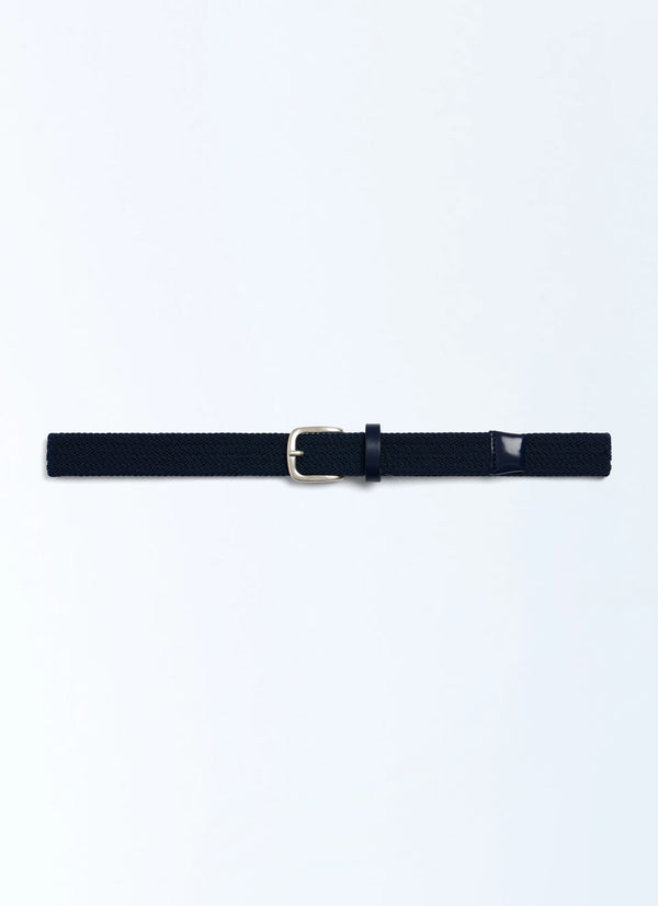 Gevlochten riem - Marineblauw