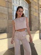 Pantalón Marinero Rayas Camel