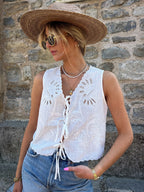 Blouse Brodée Eloise - Blanche