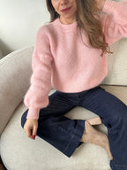 Gaia baby pink mohair and wool knit