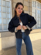 Chaqueta trench Liberty de algodón marino Edith