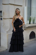 Robe Volantée Ava - Noire