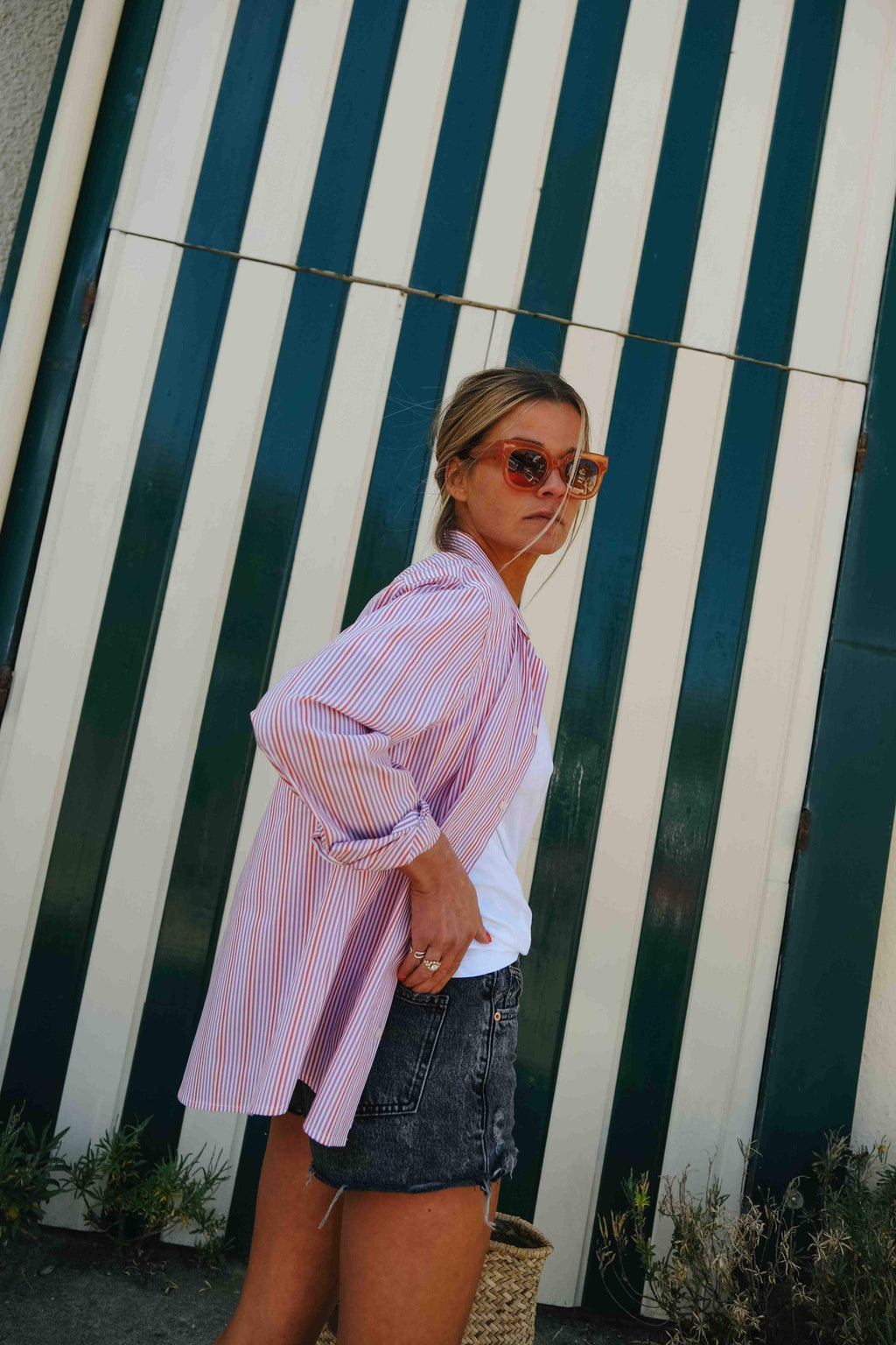 Mathilde Stripe Shirt Red/Parma