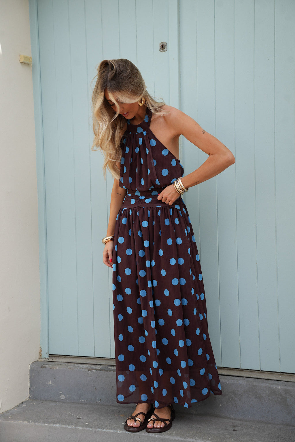 Robe À Pois Eve - Chocolat
