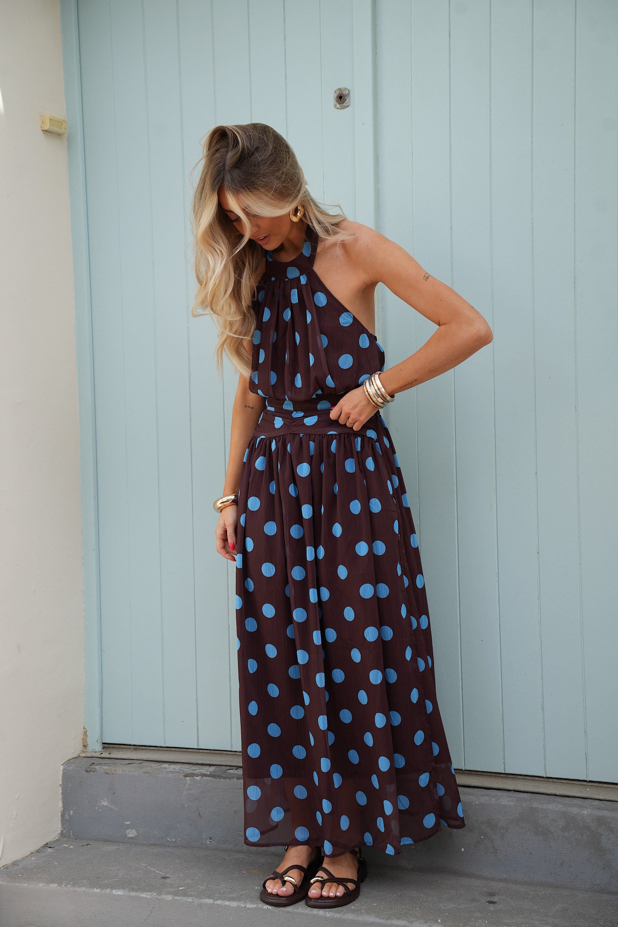 Robe À Pois Eve - Chocolat