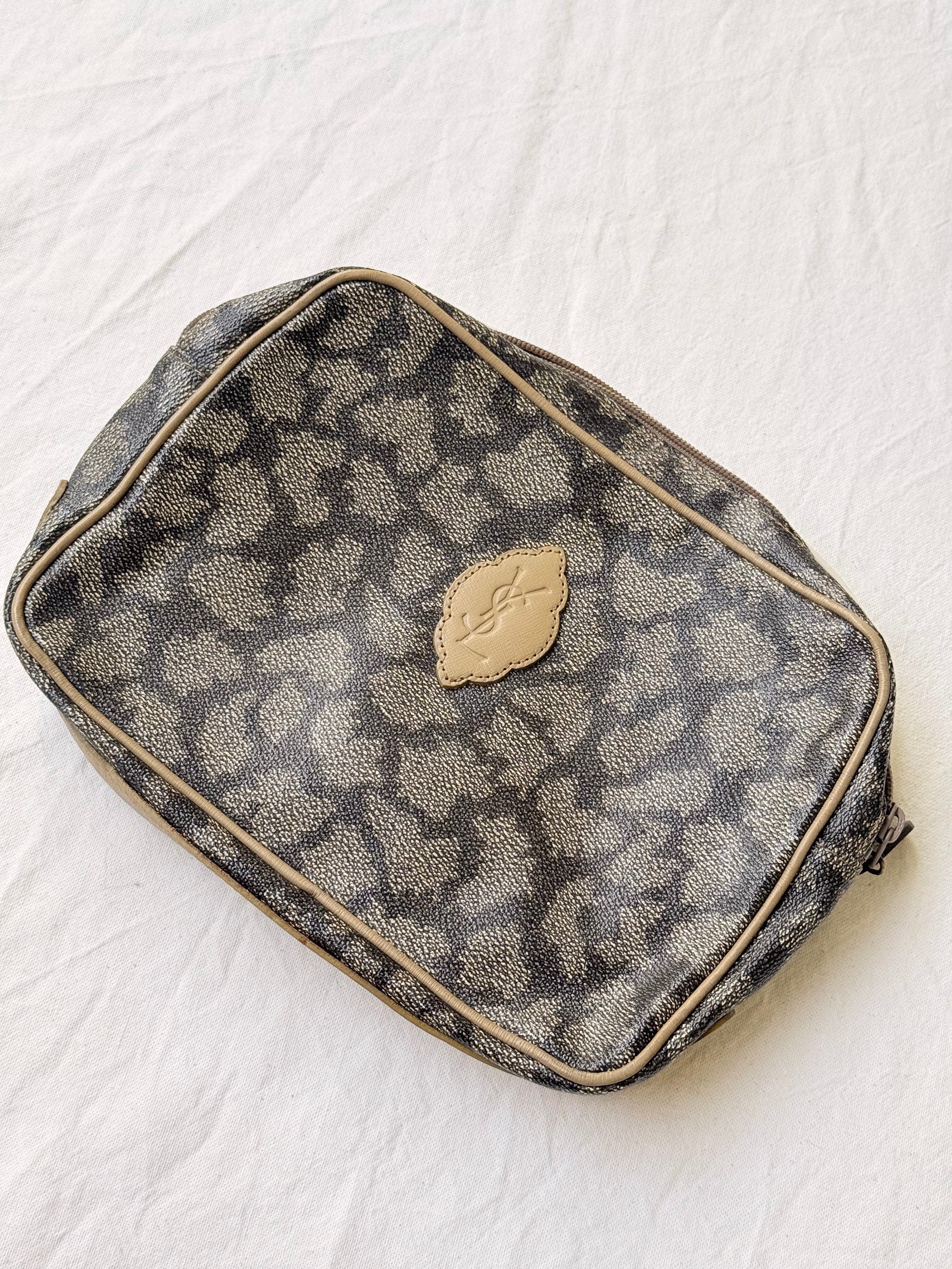 Trousse Yves Saint Laurent Vintage - Motif Animalier