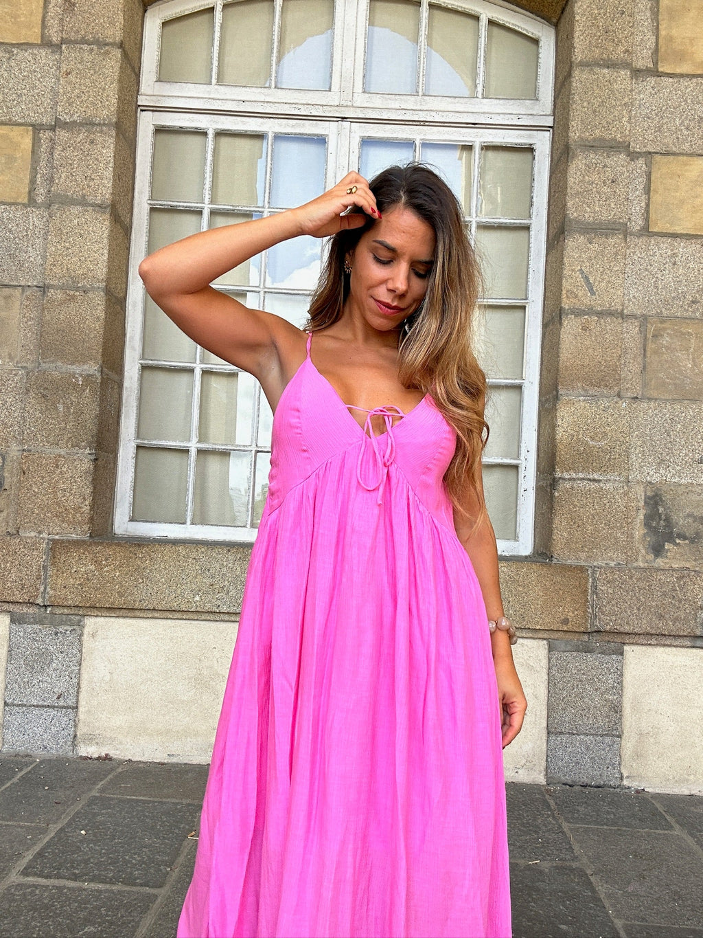 Vestido largo Stella rosa