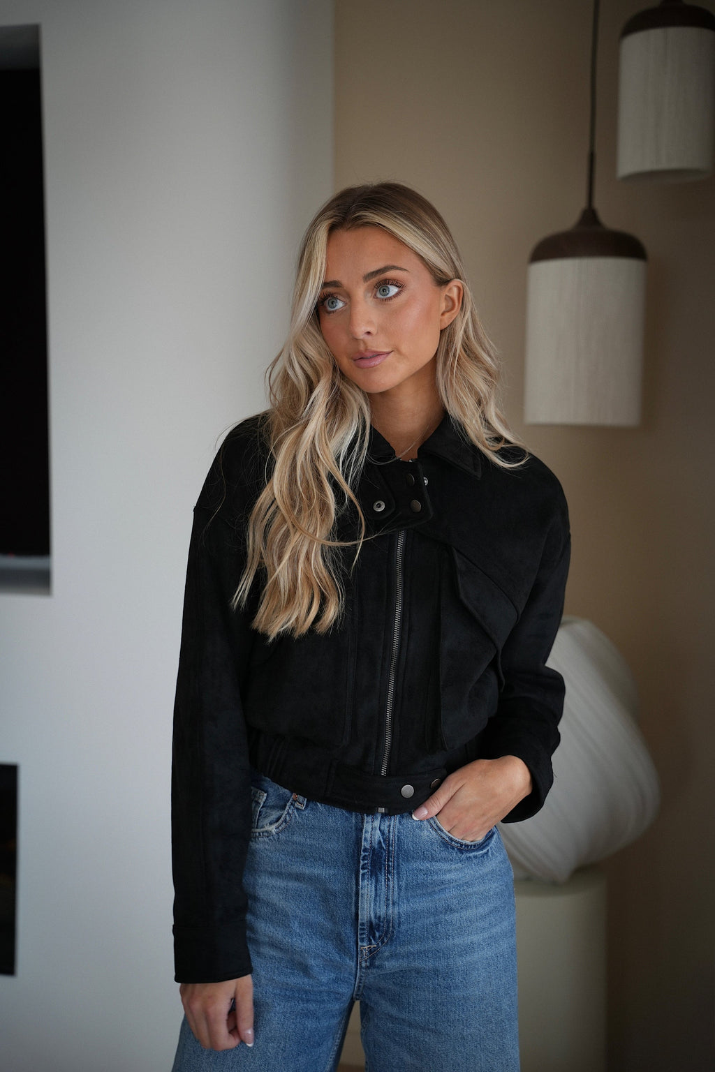 Solan Black - Suede Jacket