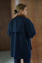 Romy Navy Mid-Long Jacket