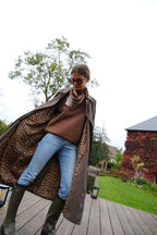 Paul Trench Coat Khaki/Leopard