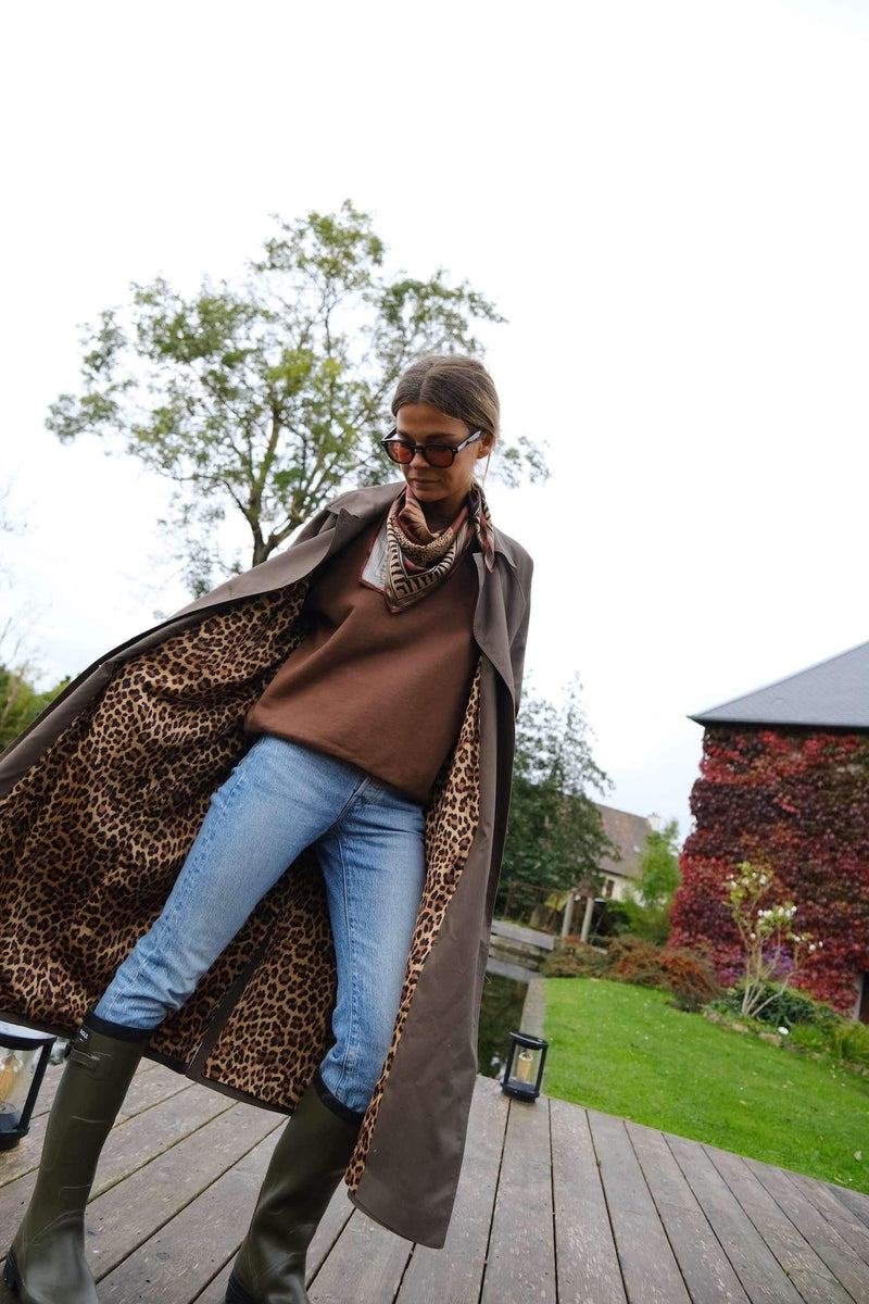 Trench Paul Kaki/Léopard