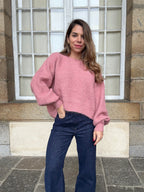 Jade Knitted Sweater Old Pink