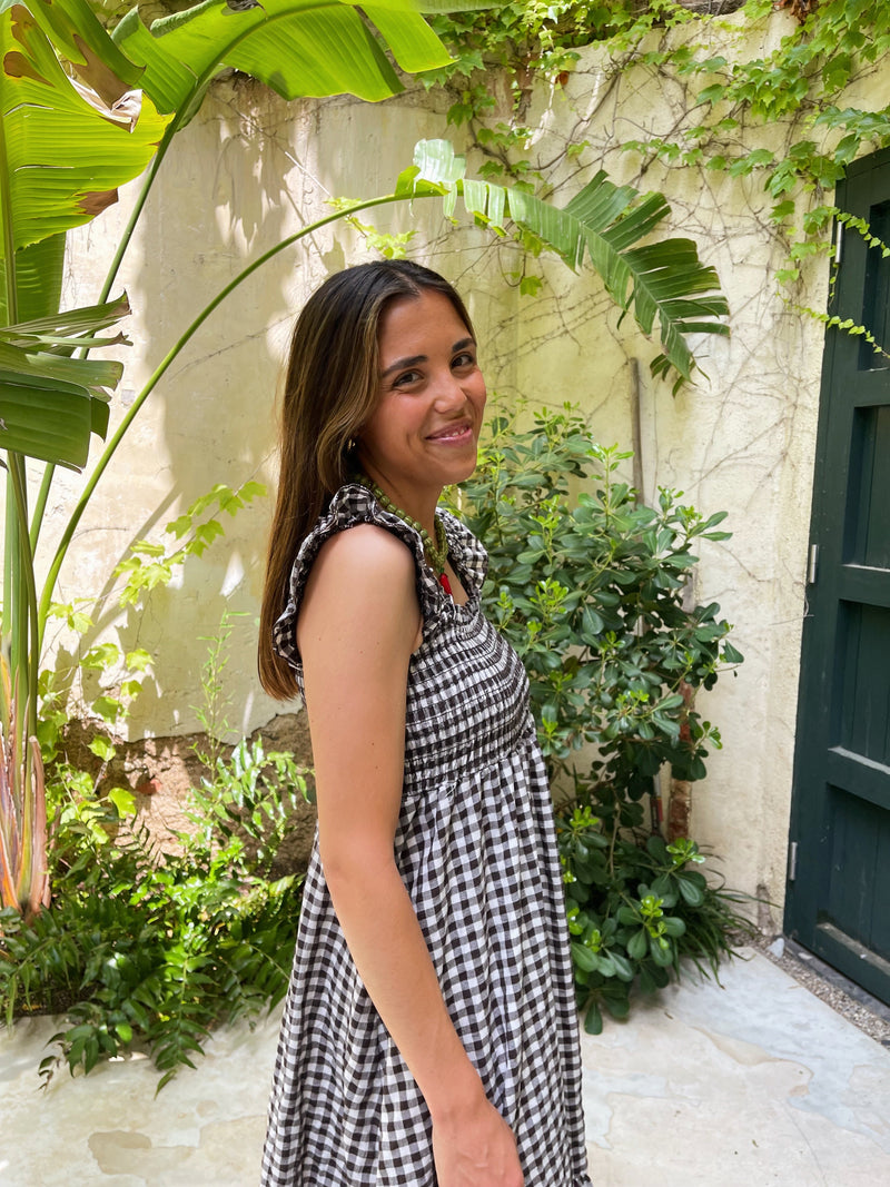 Robe Amaia Marron Vichy
