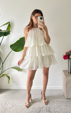 Vestido Con Volantes Ravenna - Blanco
