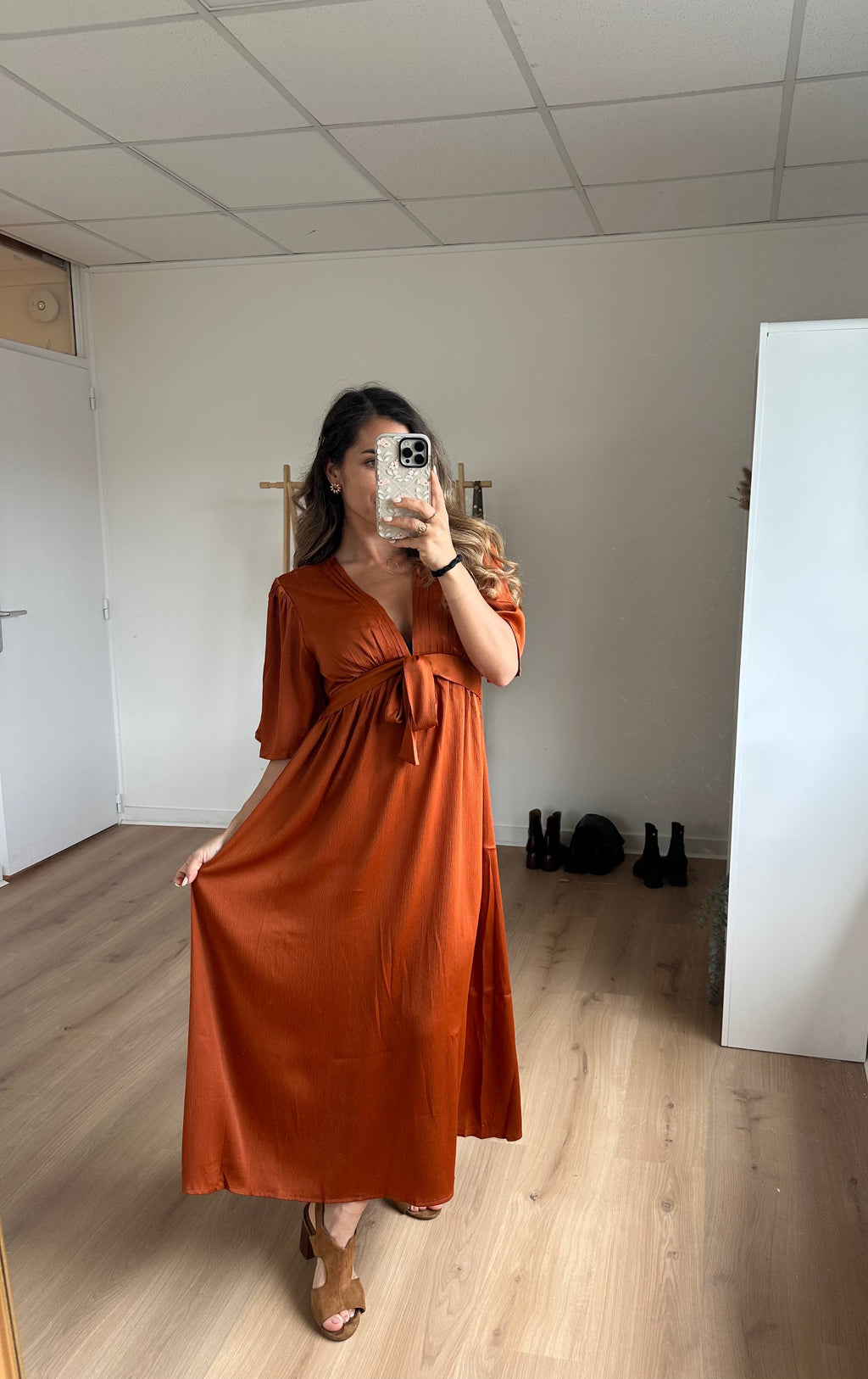 Vestido Largo Suzy Terracota