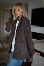 Trecy Chocolat - Suede Blazer