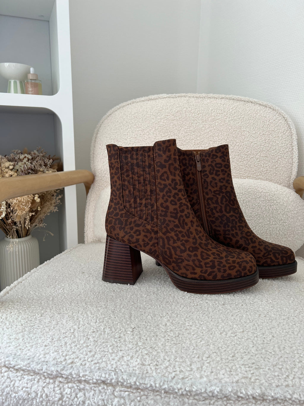 Aurore Léopard Ankle Boots
