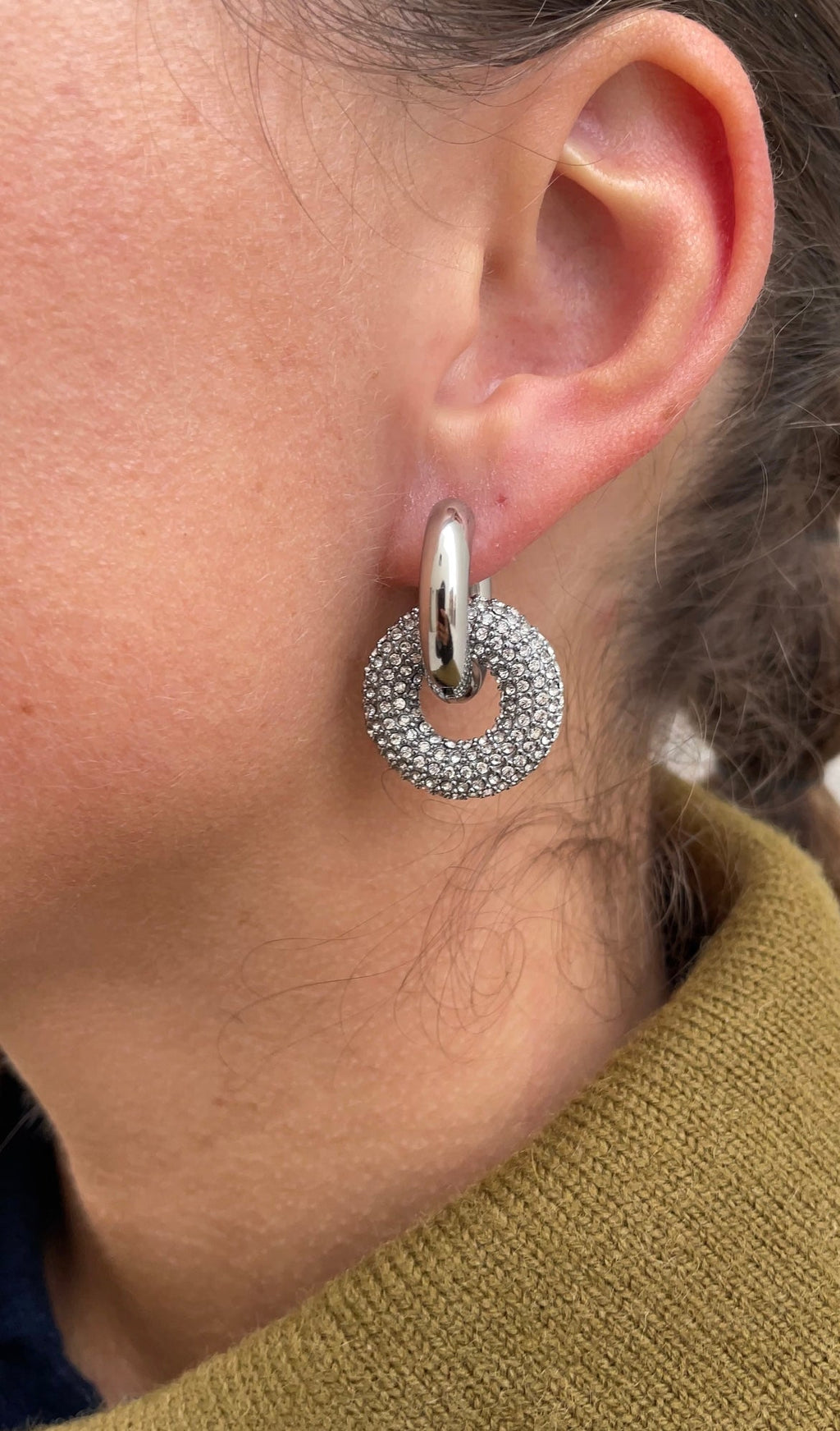 Asymmetric Festive hoop earrings