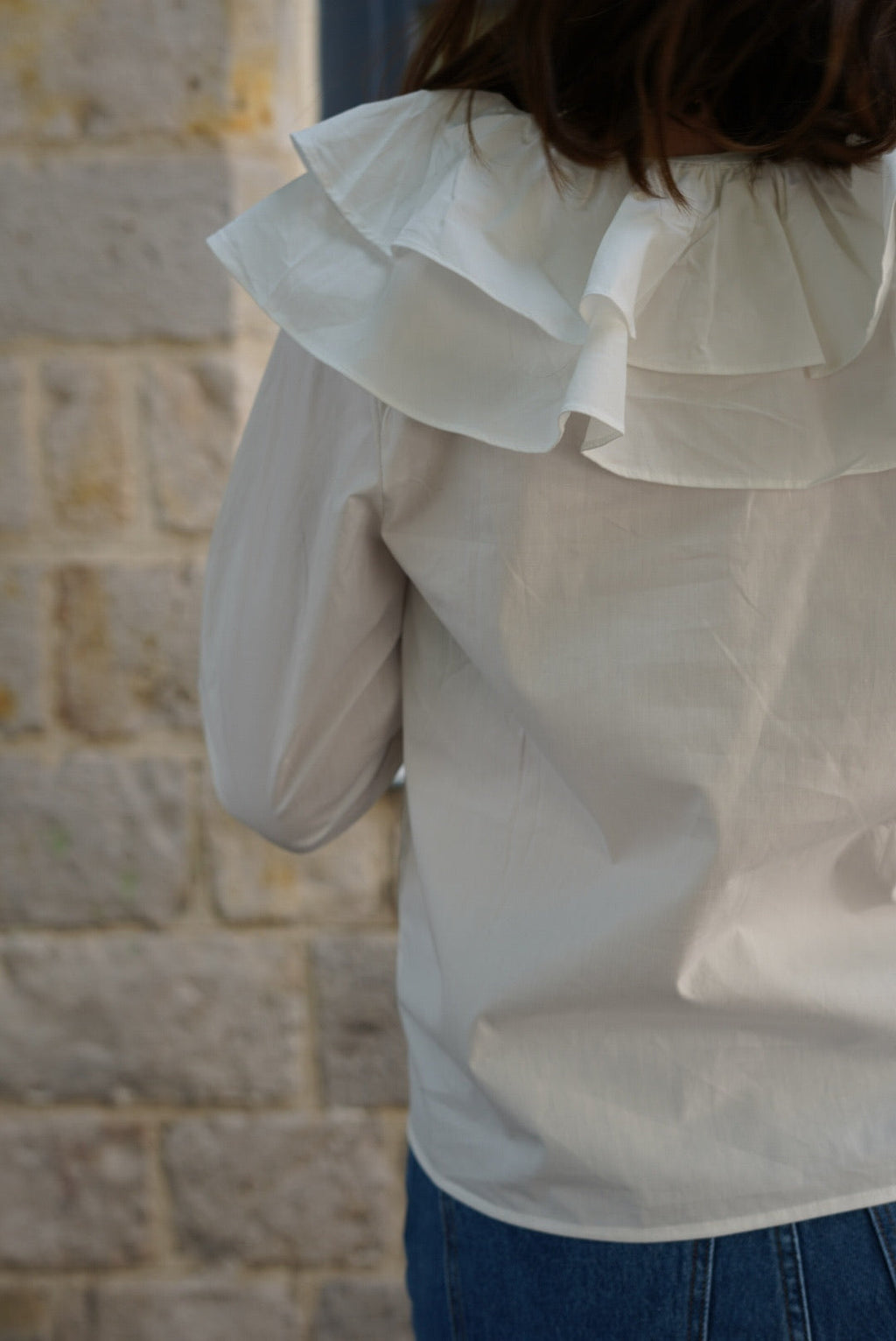 Joséphine Blouse Large White Collar