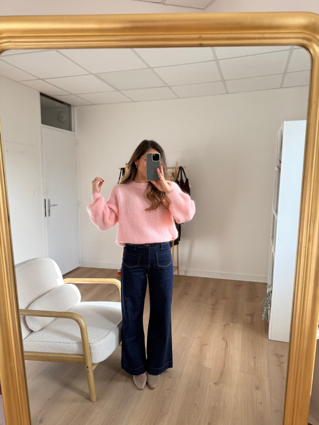 Prenda De Punto De Mohair Y Lana Gaia Baby Pink