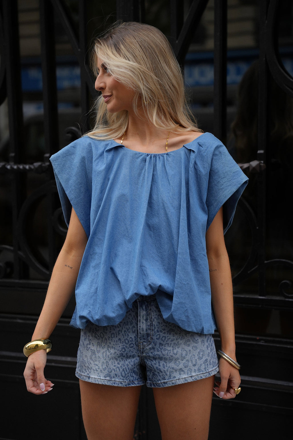 Blouse En Jean Lois - Bleue
