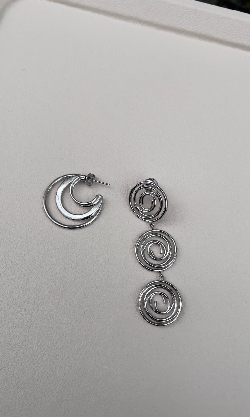 Asymmetric Whirlwind Earrings